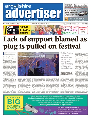 Argyllshire Advertiser issue 18/01/2019