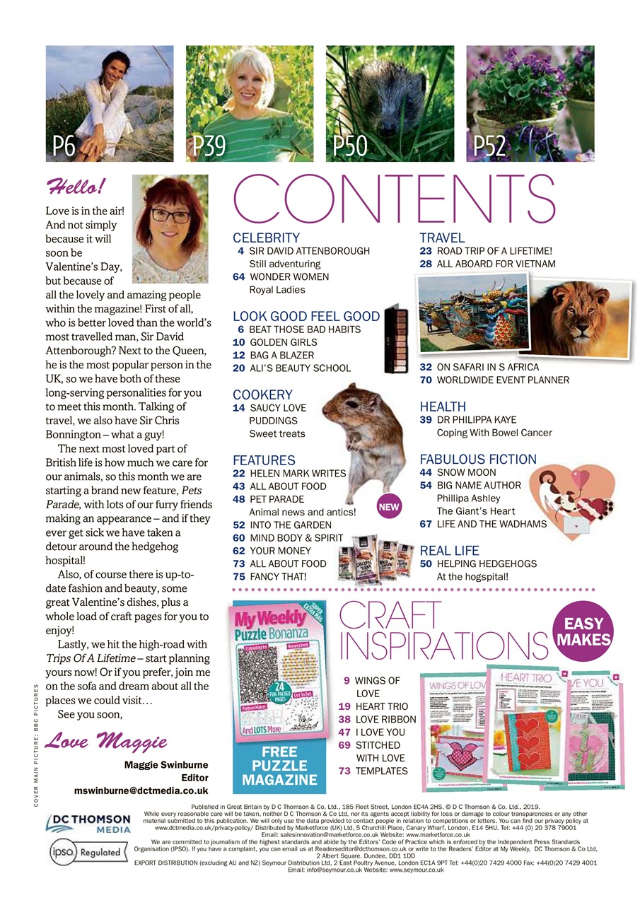 My Weekly Special Preview Pages