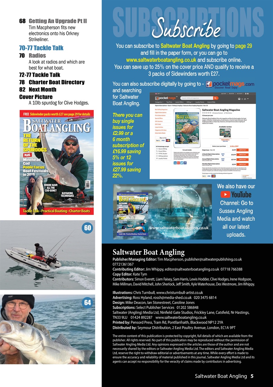 Saltwater Boat Angling Preview Pages