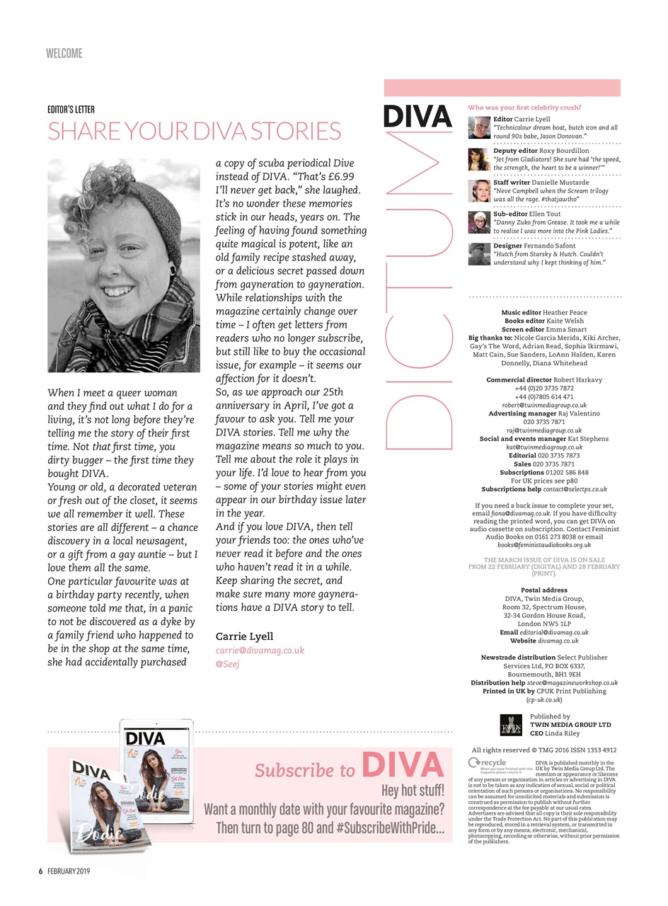 DIVA Magazine Preview Pages