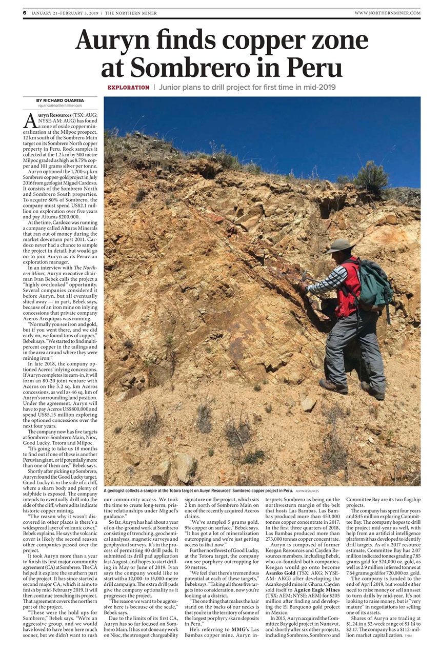 The Northern Miner Preview Pages