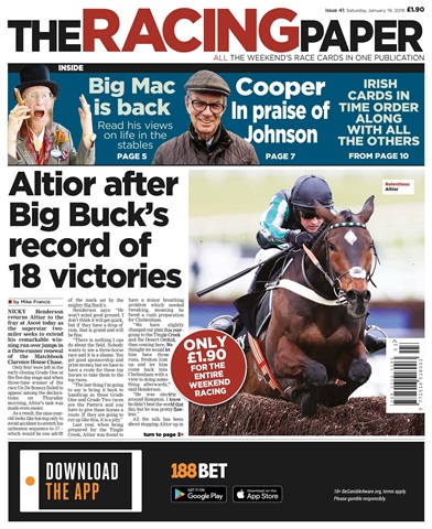 The Racing Paper issue 19/01/2019