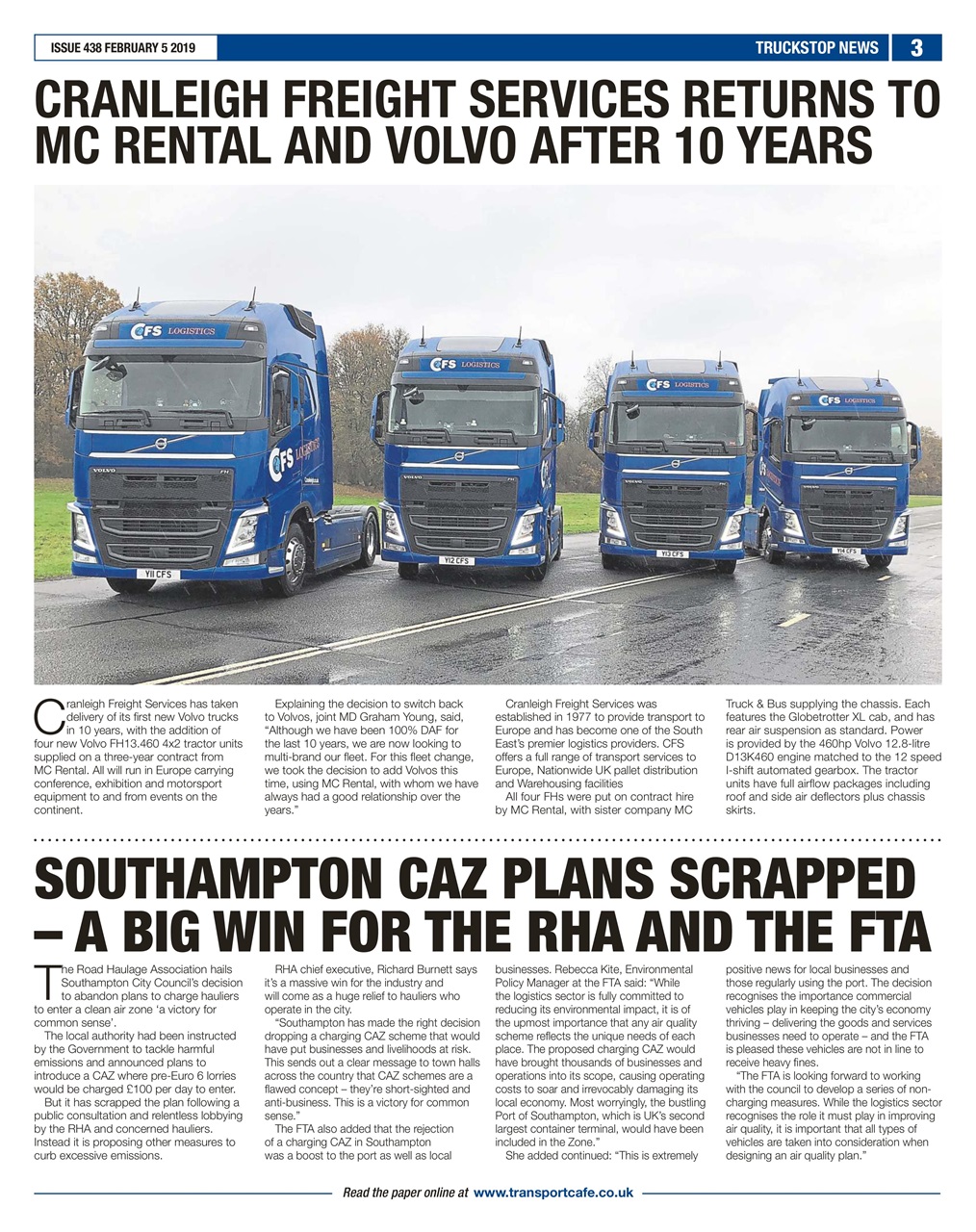 Truckstop News Preview Pages