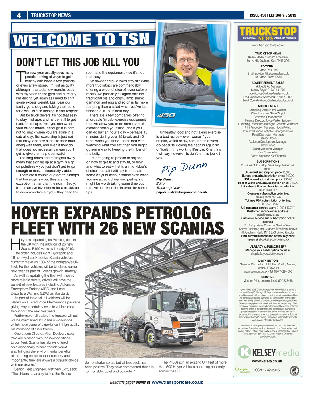 Truckstop News Preview Pages