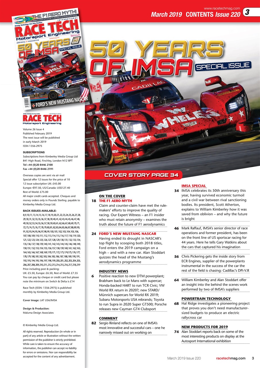 Race Tech Preview Pages