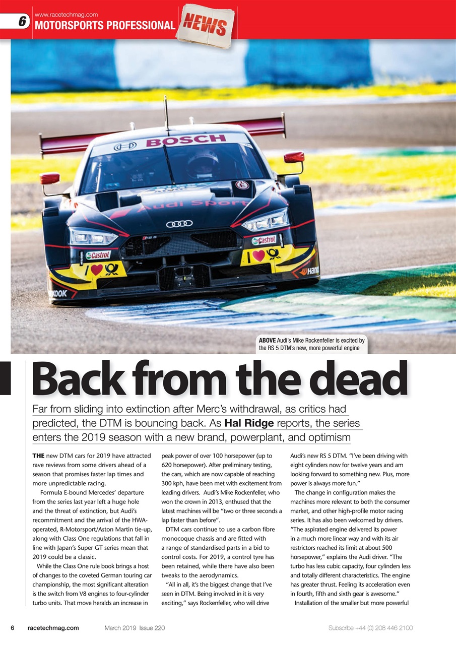 Race Tech Preview Pages