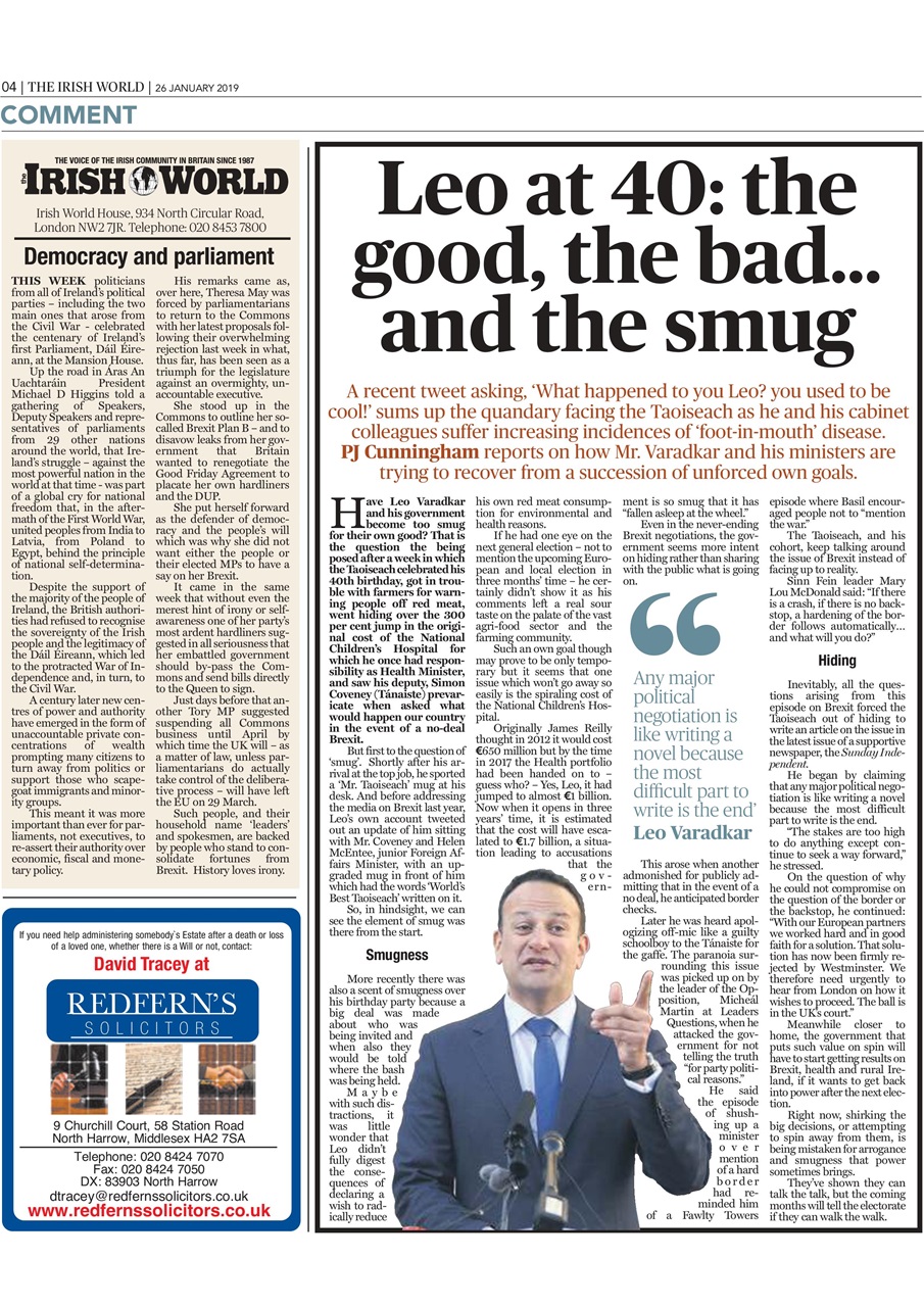 Irish World Preview Pages