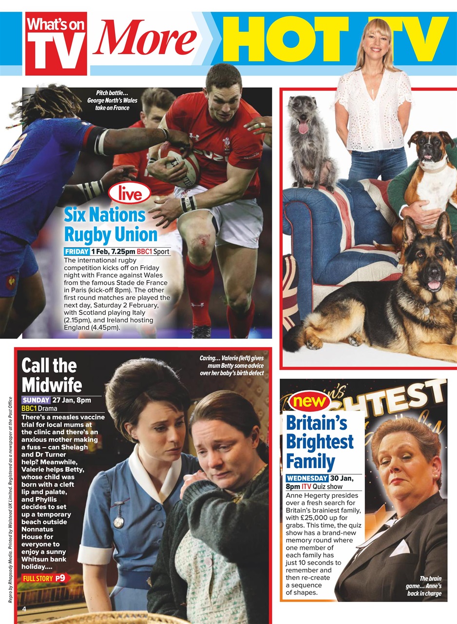 What's on TV Preview Pages