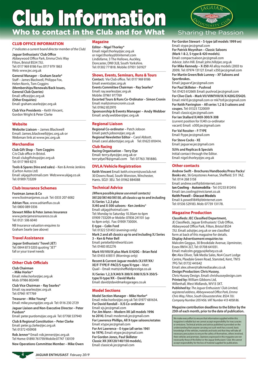 Jaguar Enthusiast Preview Pages
