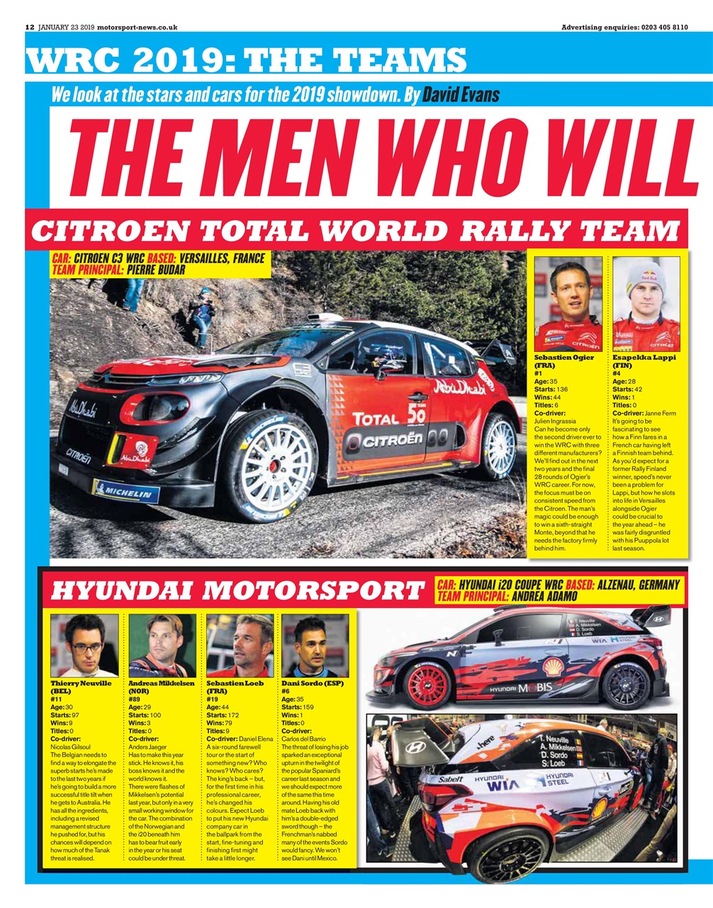Motorsport News Preview Pages