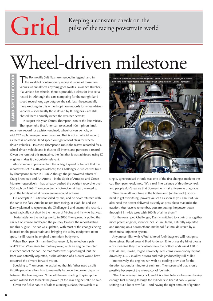 Race Engine Technology Preview Pages