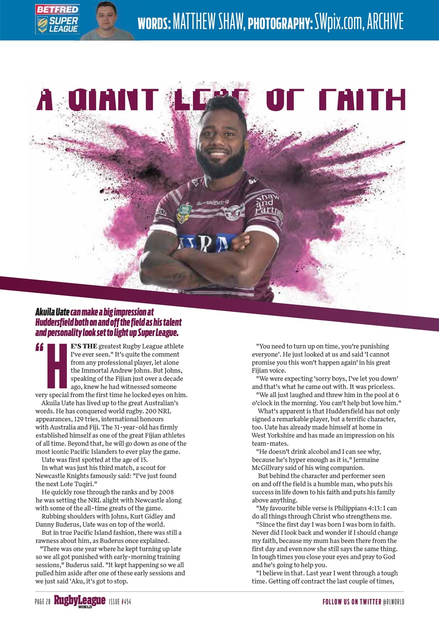 Rugby League World Preview Pages