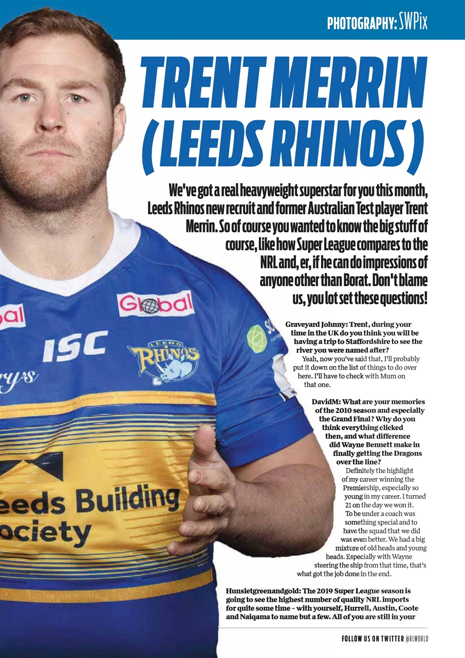 Rugby League World Preview Pages