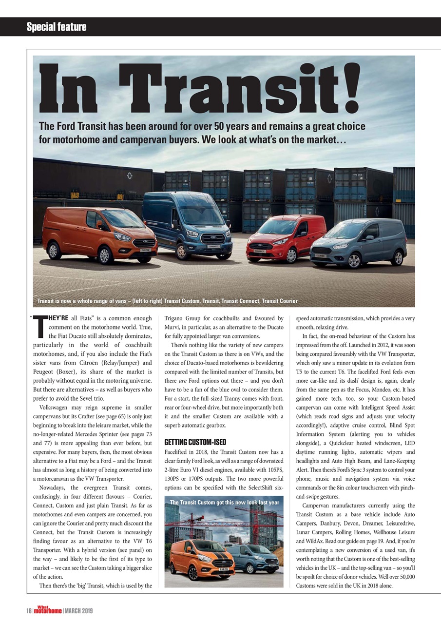 What Motorhome magazine Preview Pages
