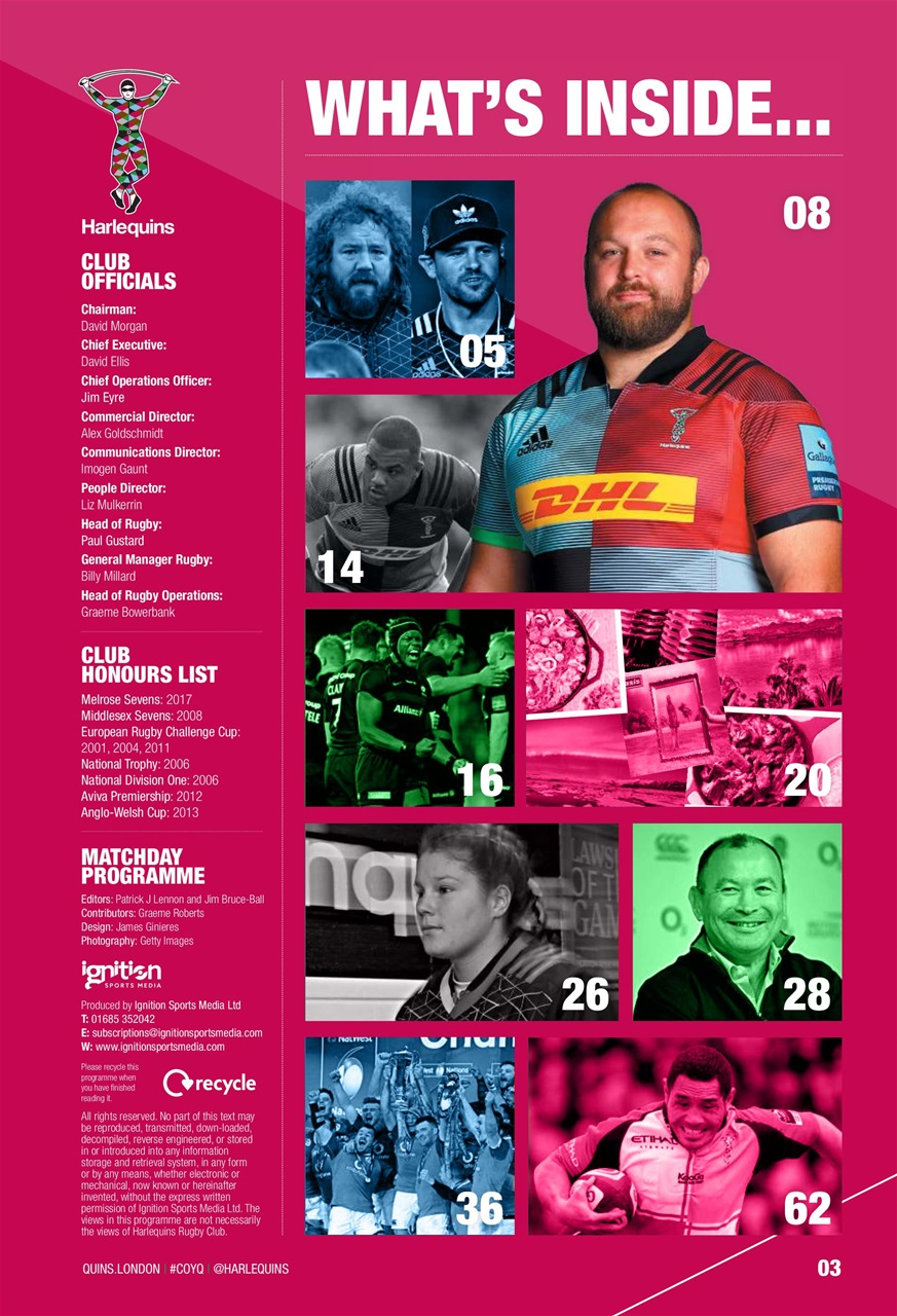 Harlequins Preview Pages