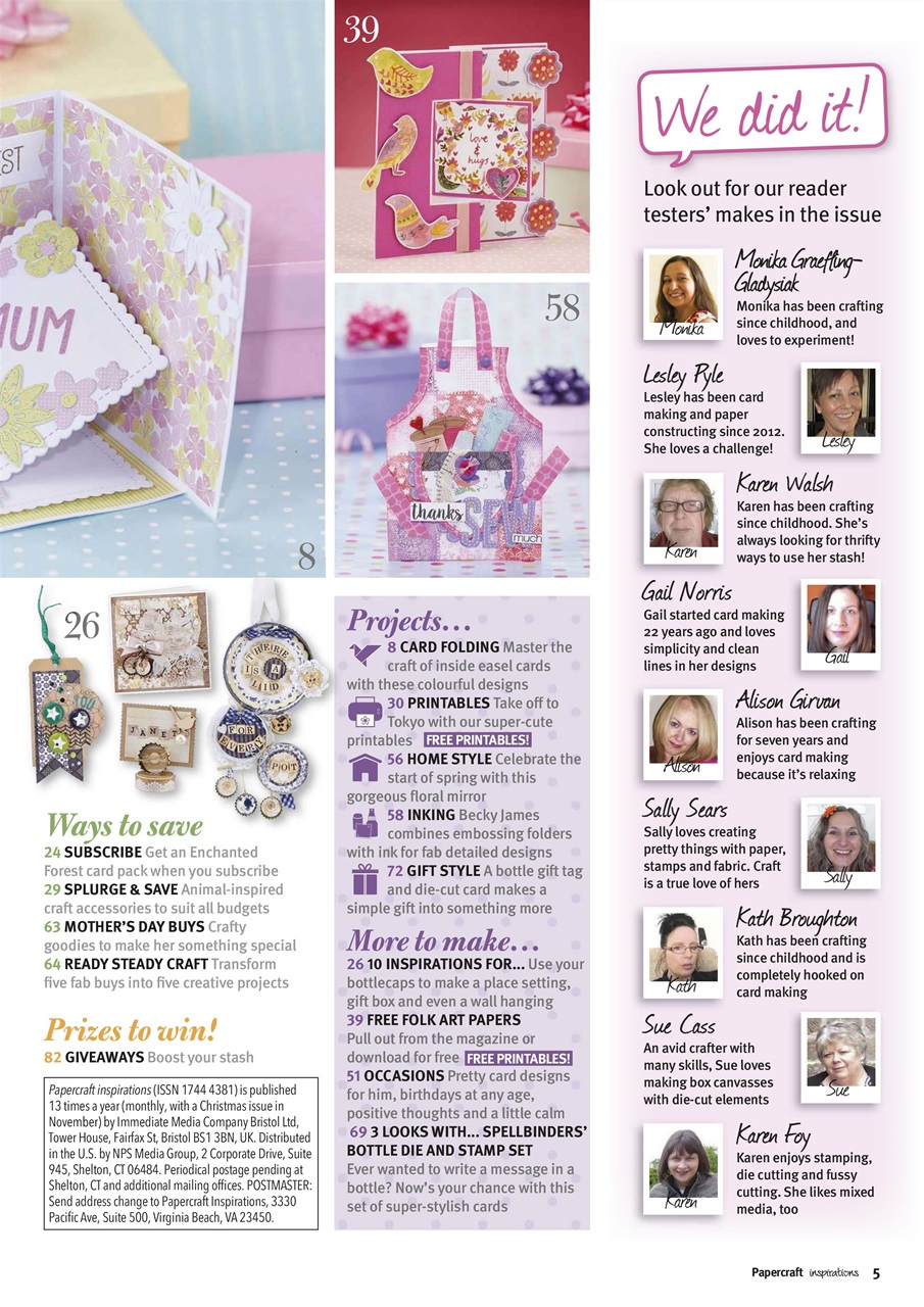 Papercraft Inspirations Preview Pages