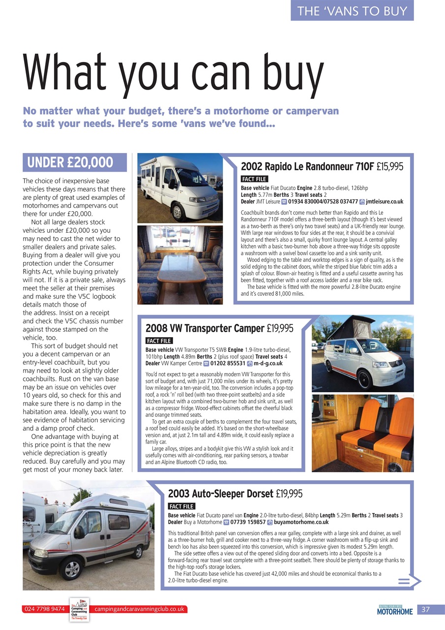 Buying Your Perfect Motorhome Preview Pages