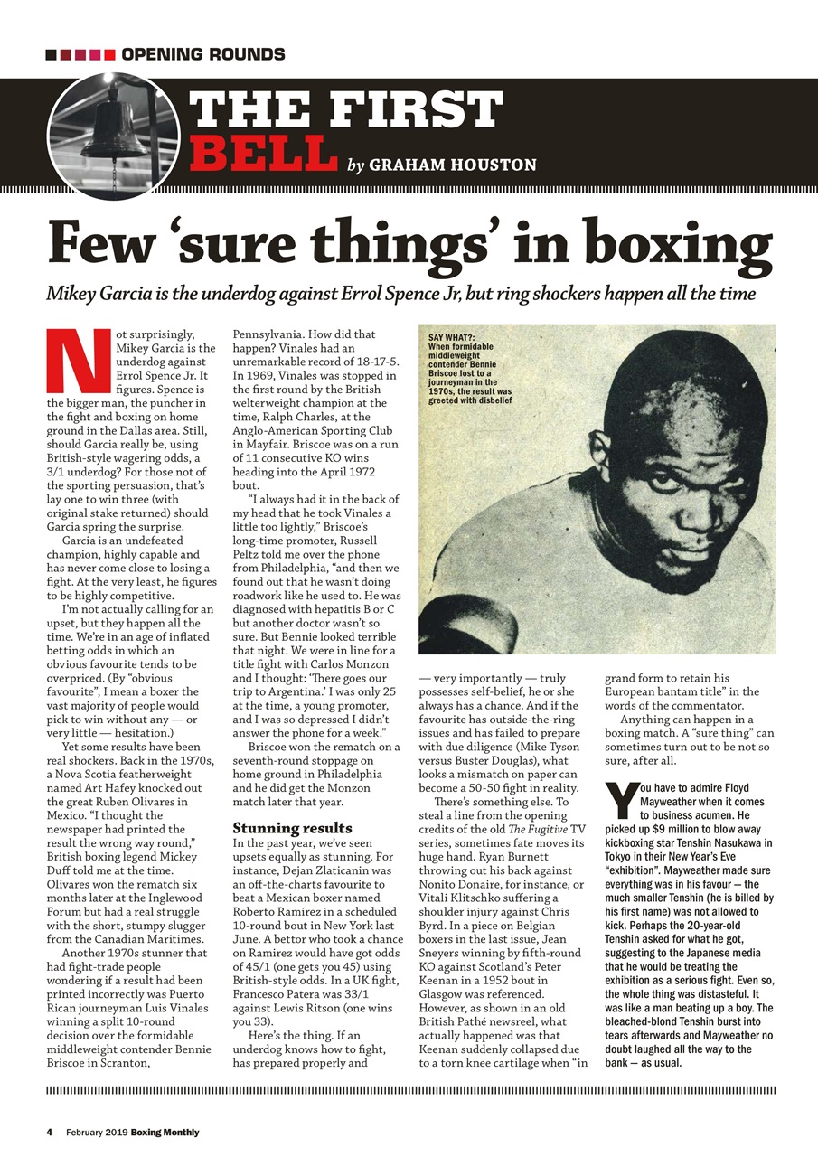 Boxing Monthly Preview Pages