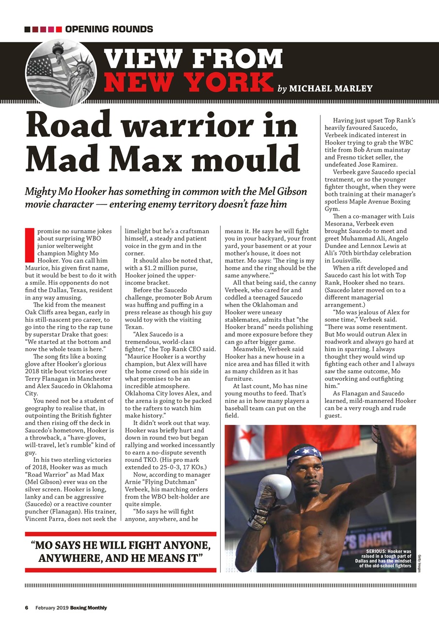 Boxing Monthly Preview Pages