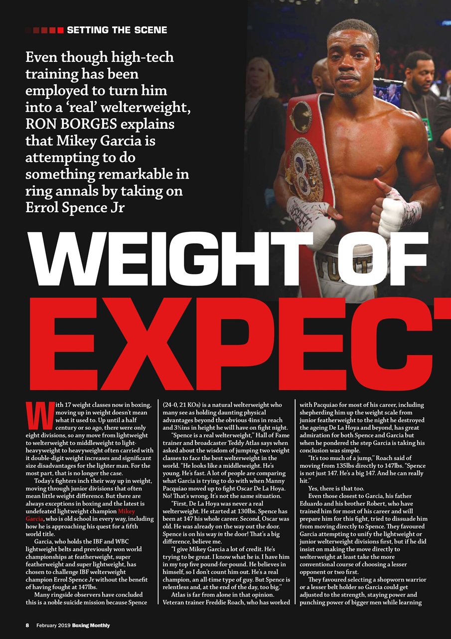 Boxing Monthly Preview Pages