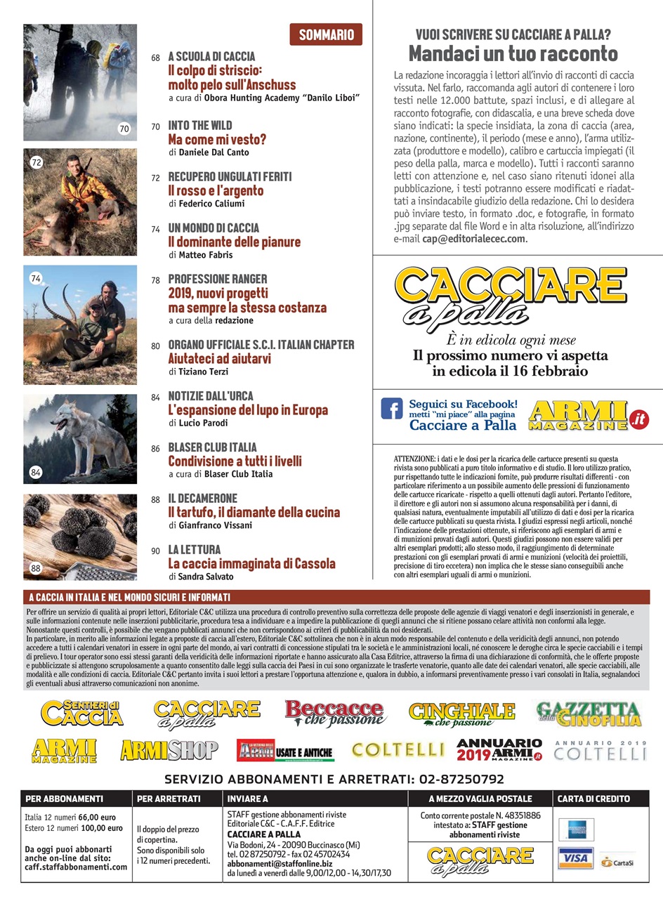 Caccia Magazine Preview Pages