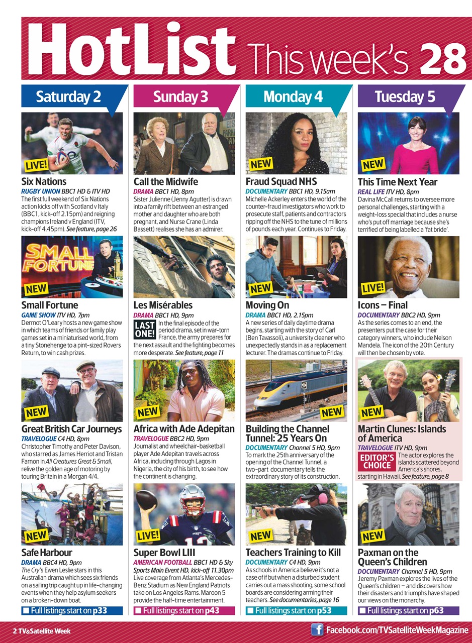 TV & Satellite Week Preview Pages