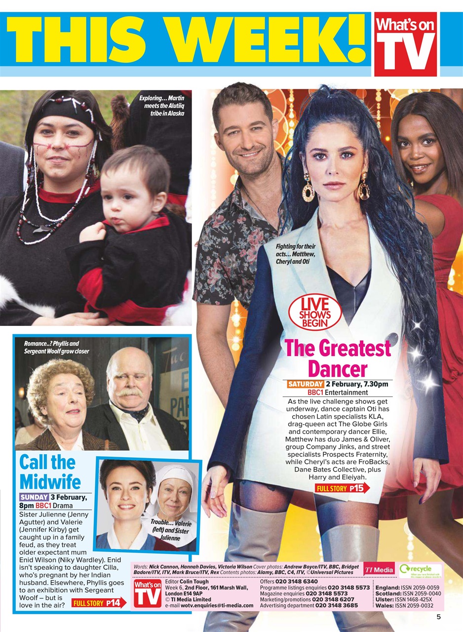 What's on TV Preview Pages