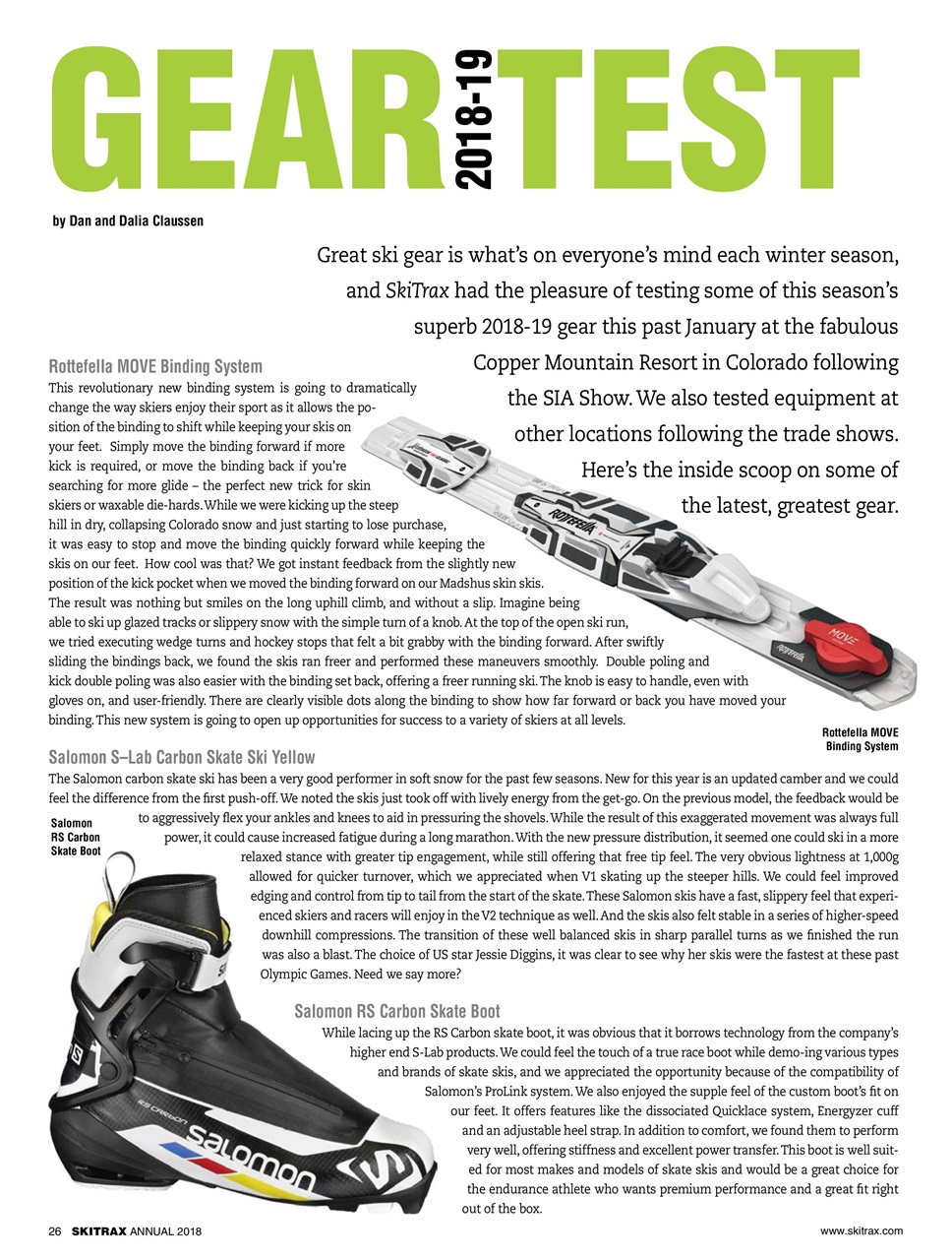 SkiTrax Preview Pages