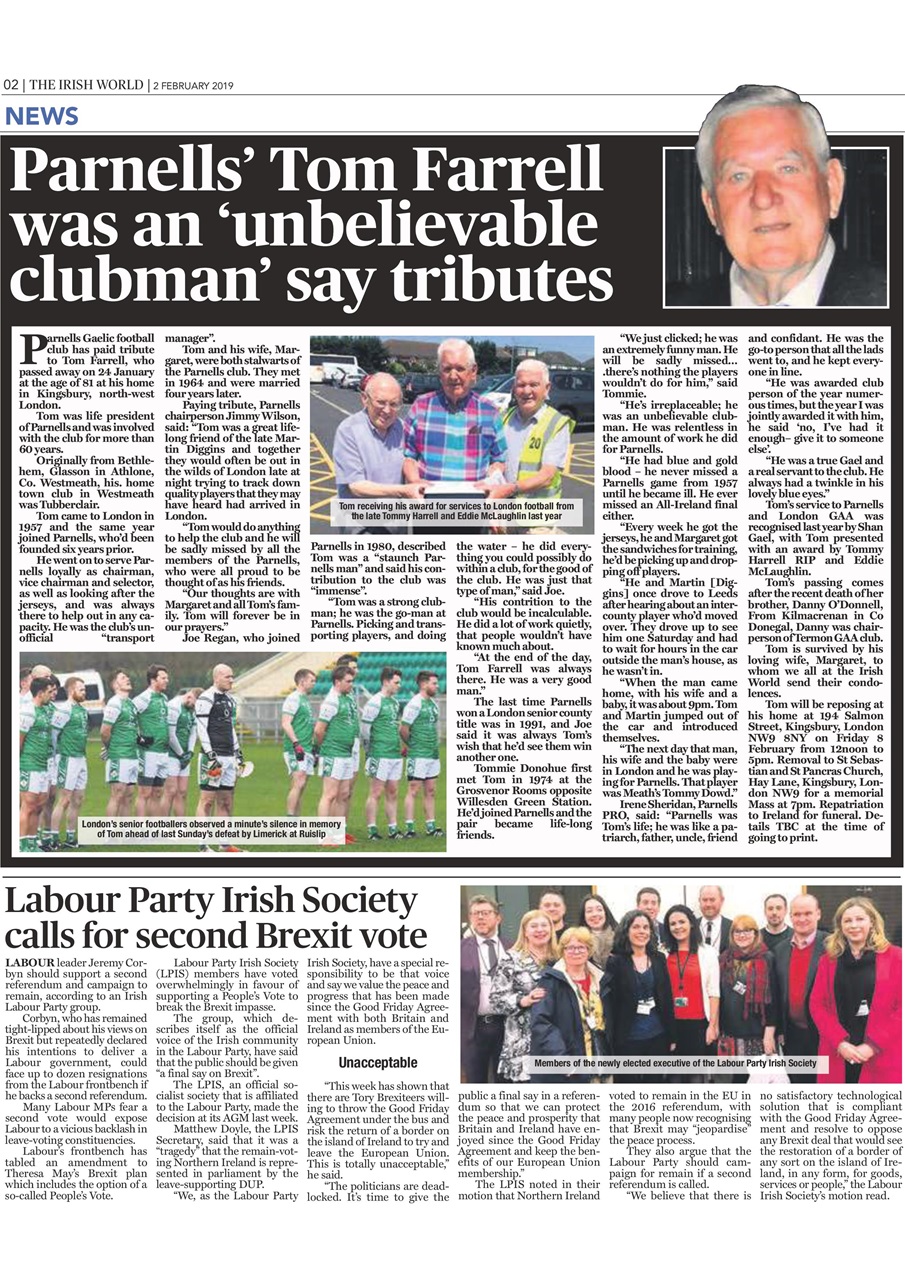 Irish World Preview Pages