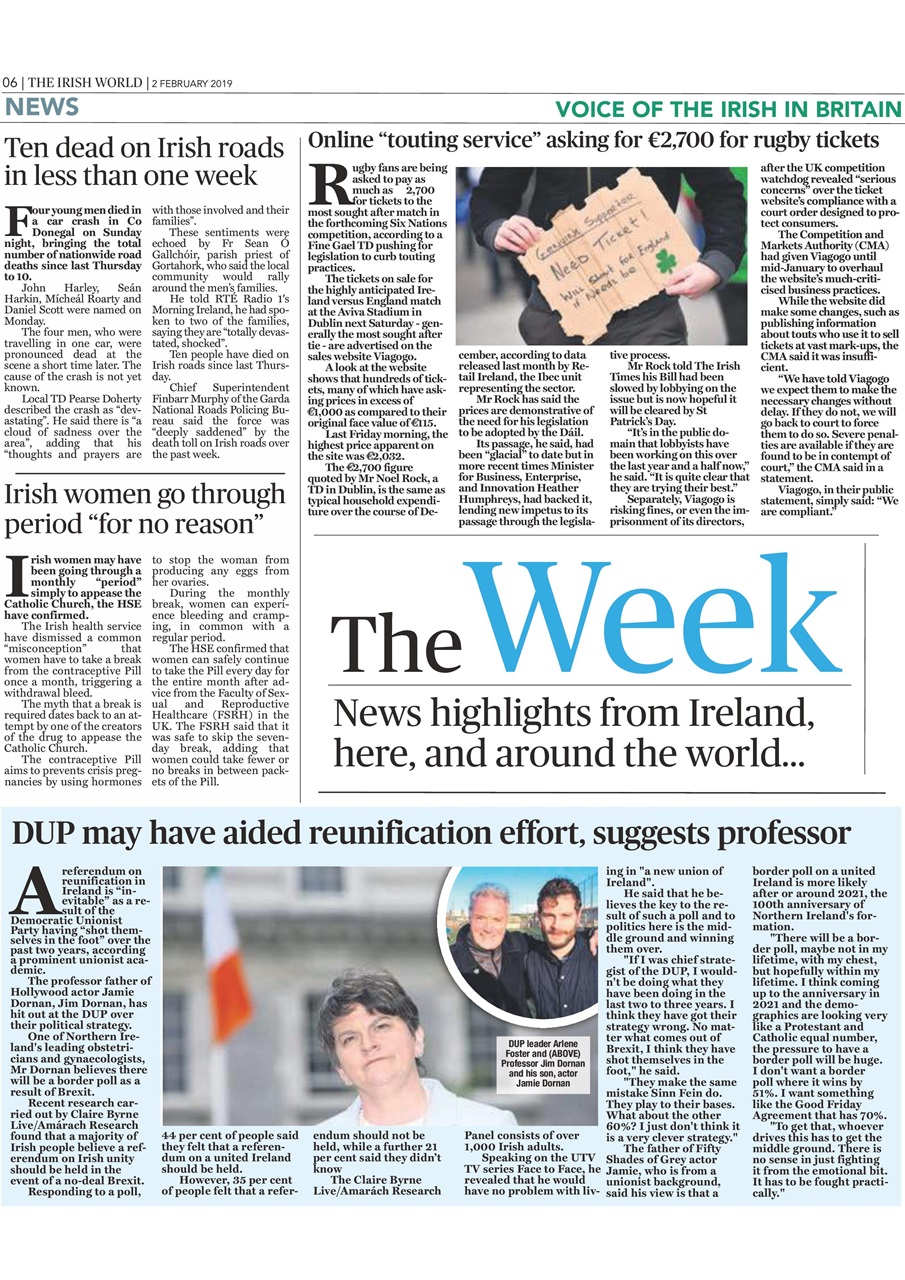 Irish World Preview Pages