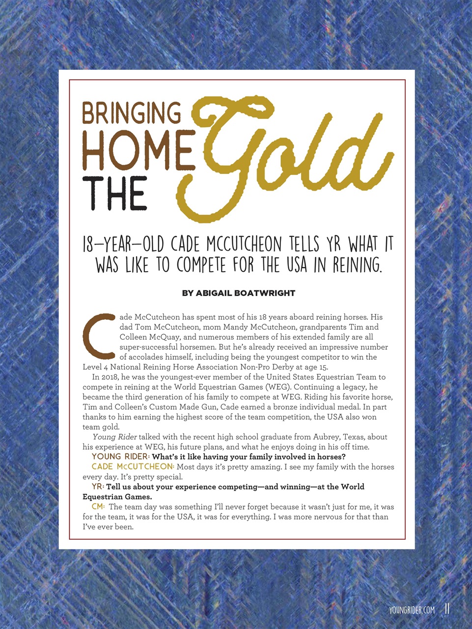 Young Rider Magazine Preview Pages