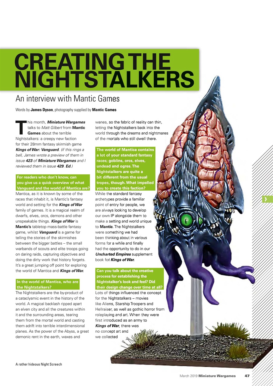 Miniature Wargames Preview Pages