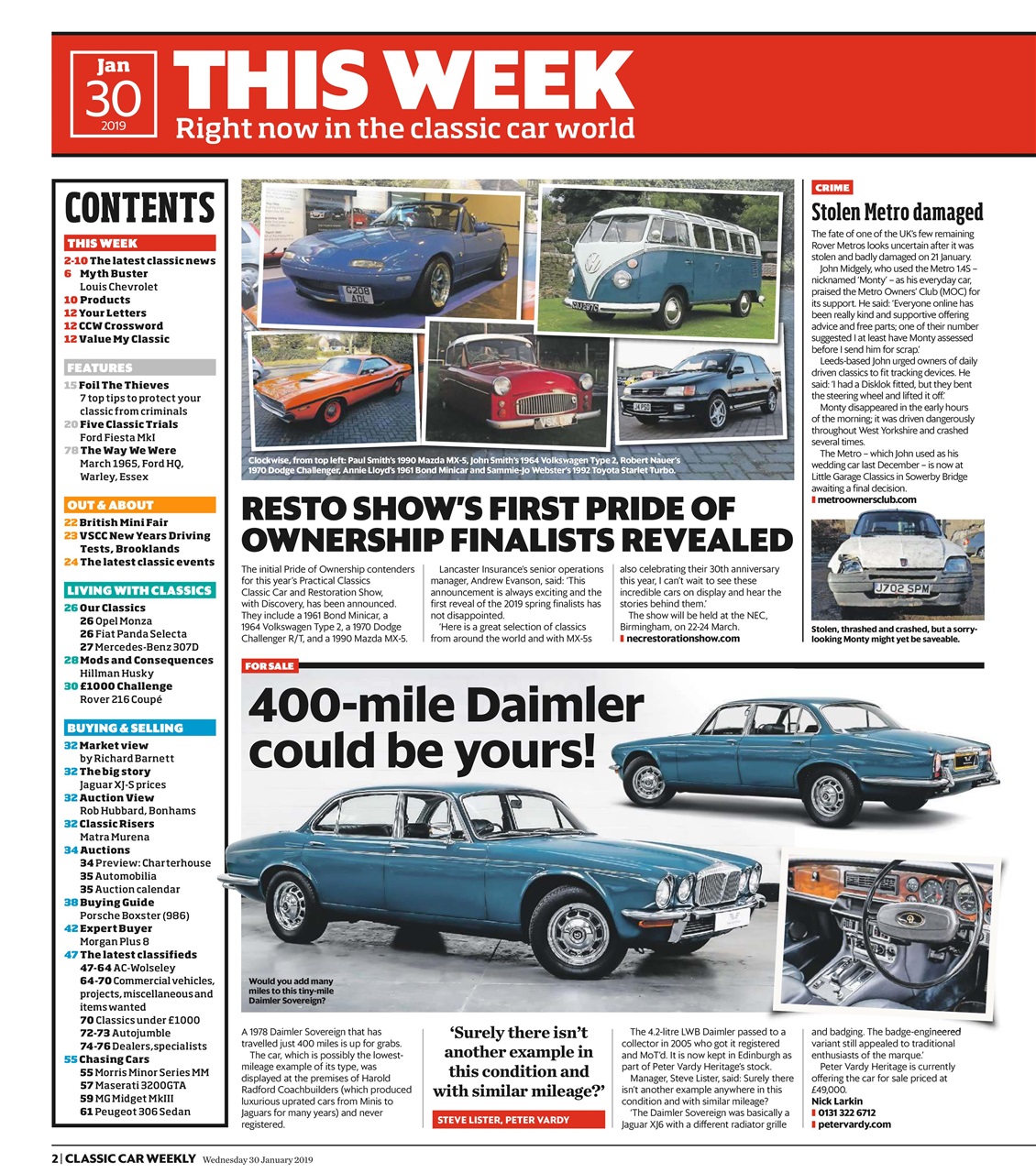 Classic Car Weekly Preview Pages