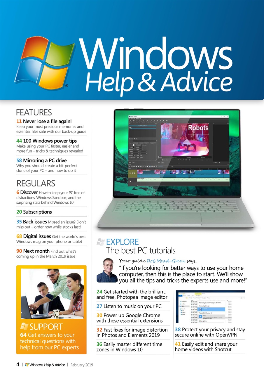 Windows Help & Advice Preview Pages