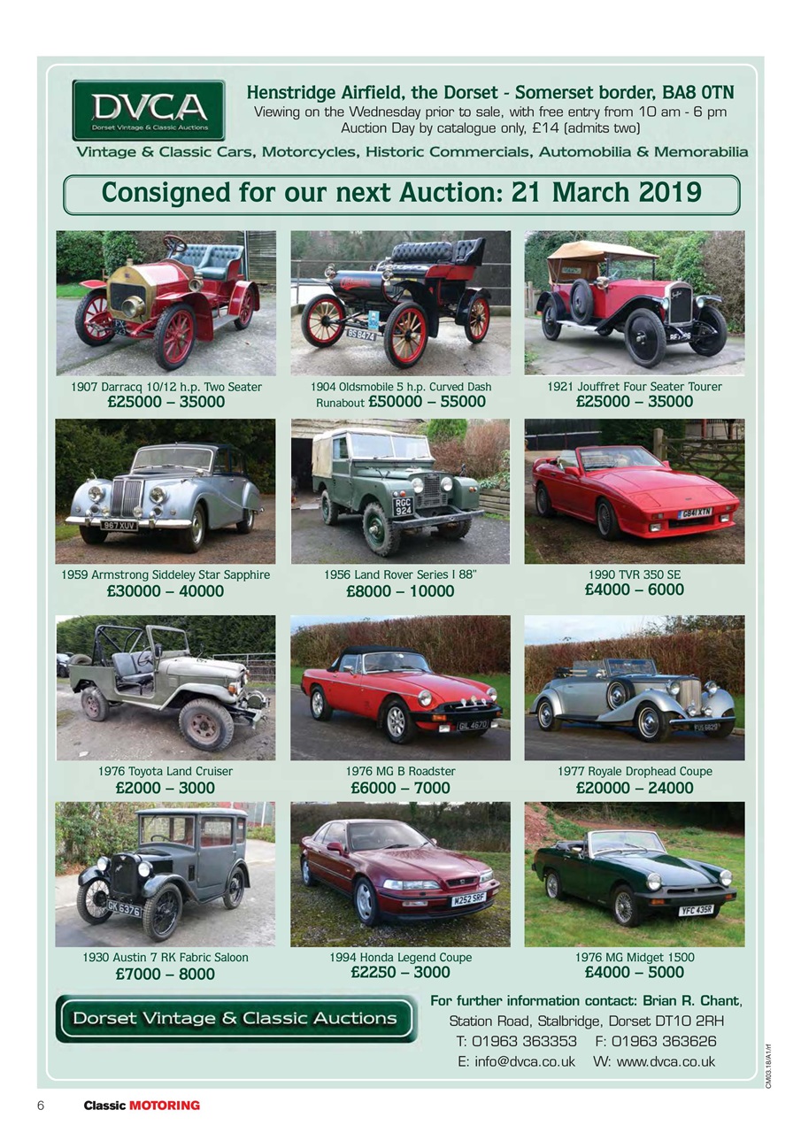 Classic Motoring Preview Pages
