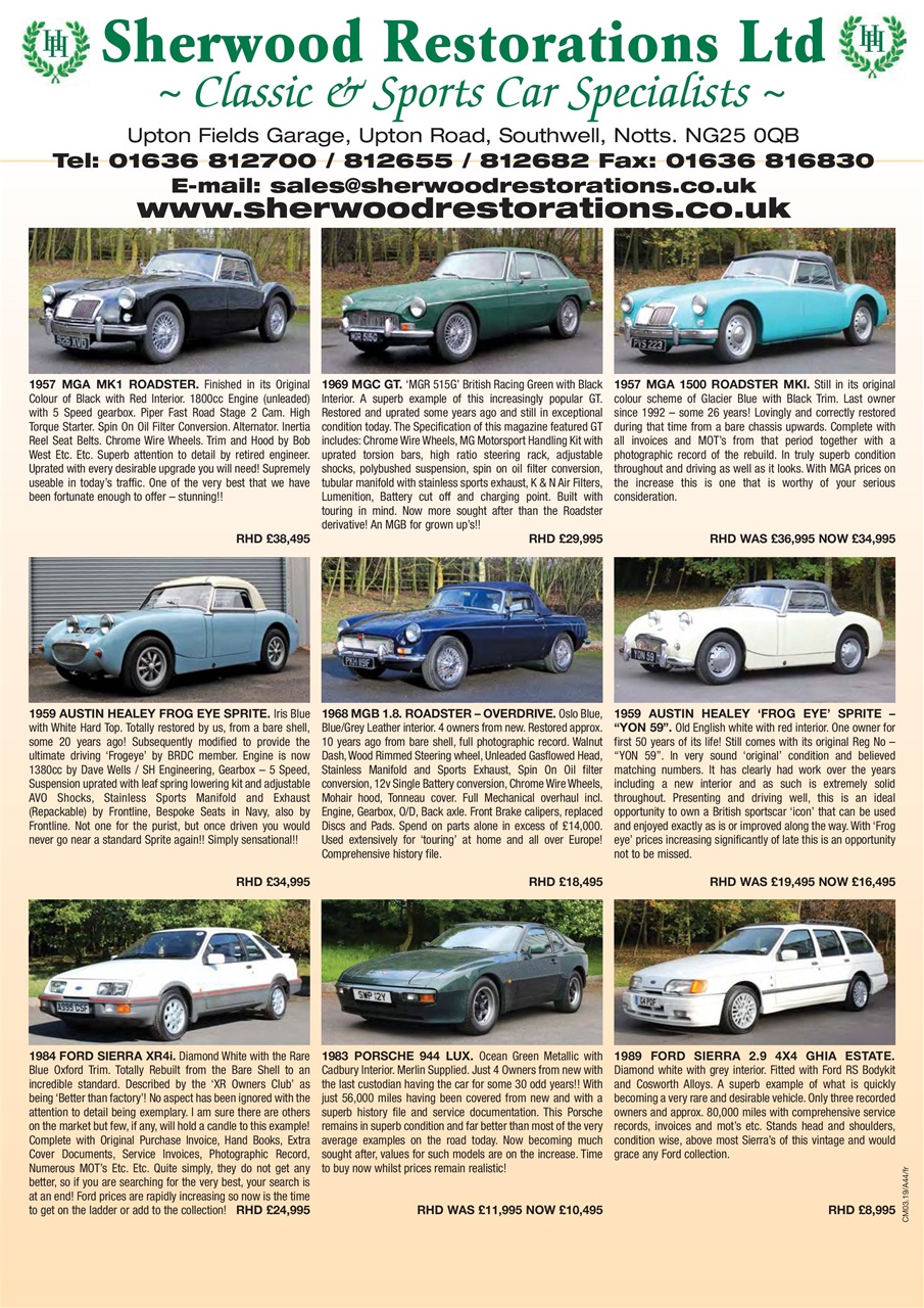 Classic Motoring Preview Pages