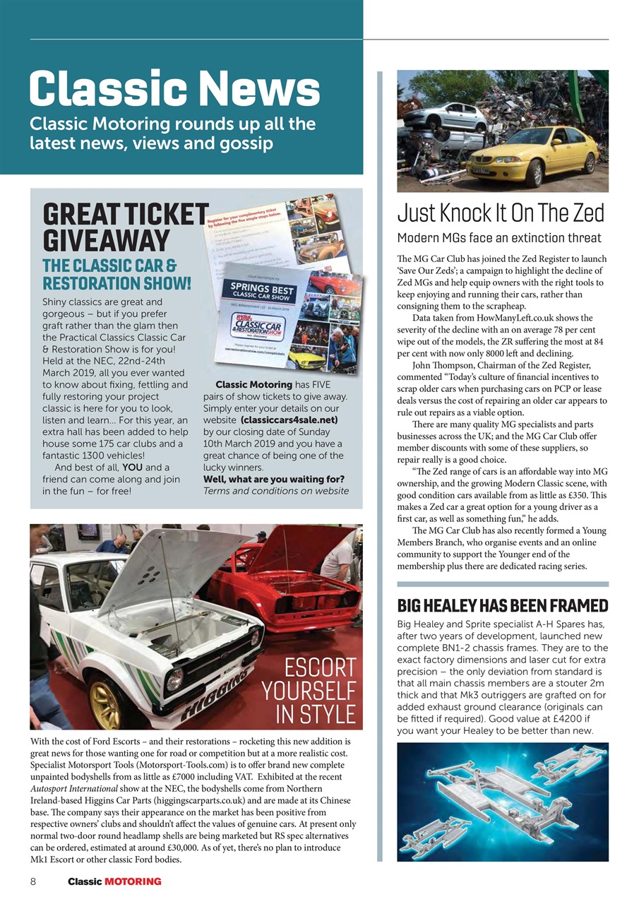 Classic Motoring Preview Pages