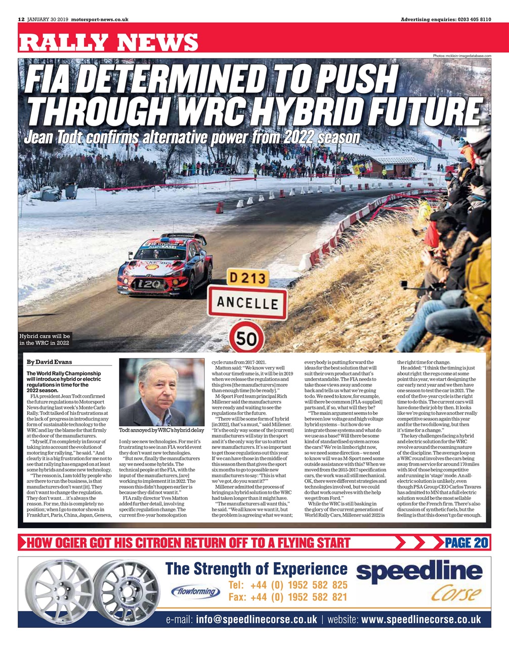 Motorsport News Preview Pages