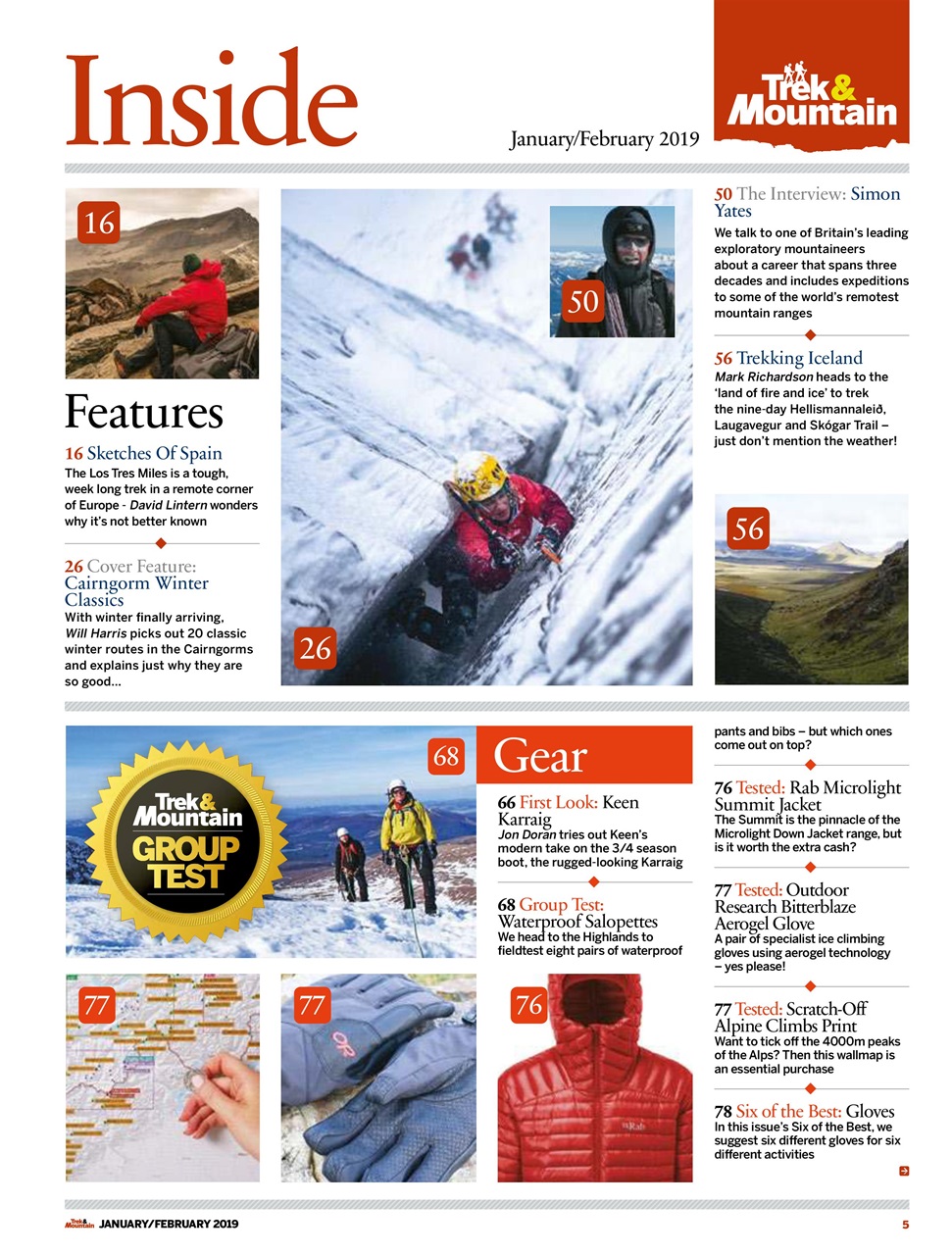 Trek & Mountain Magazine Preview Pages
