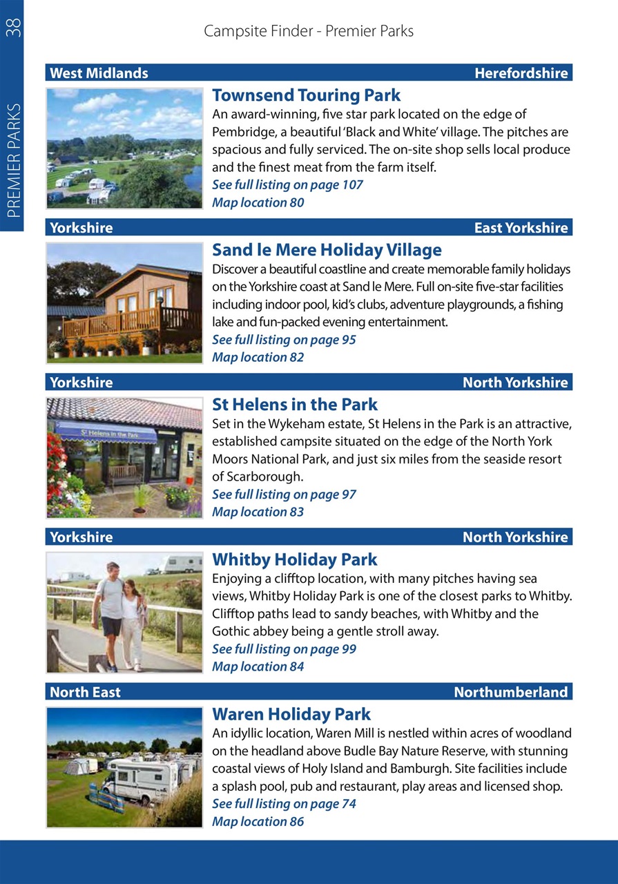 Campsite Finder Preview Pages