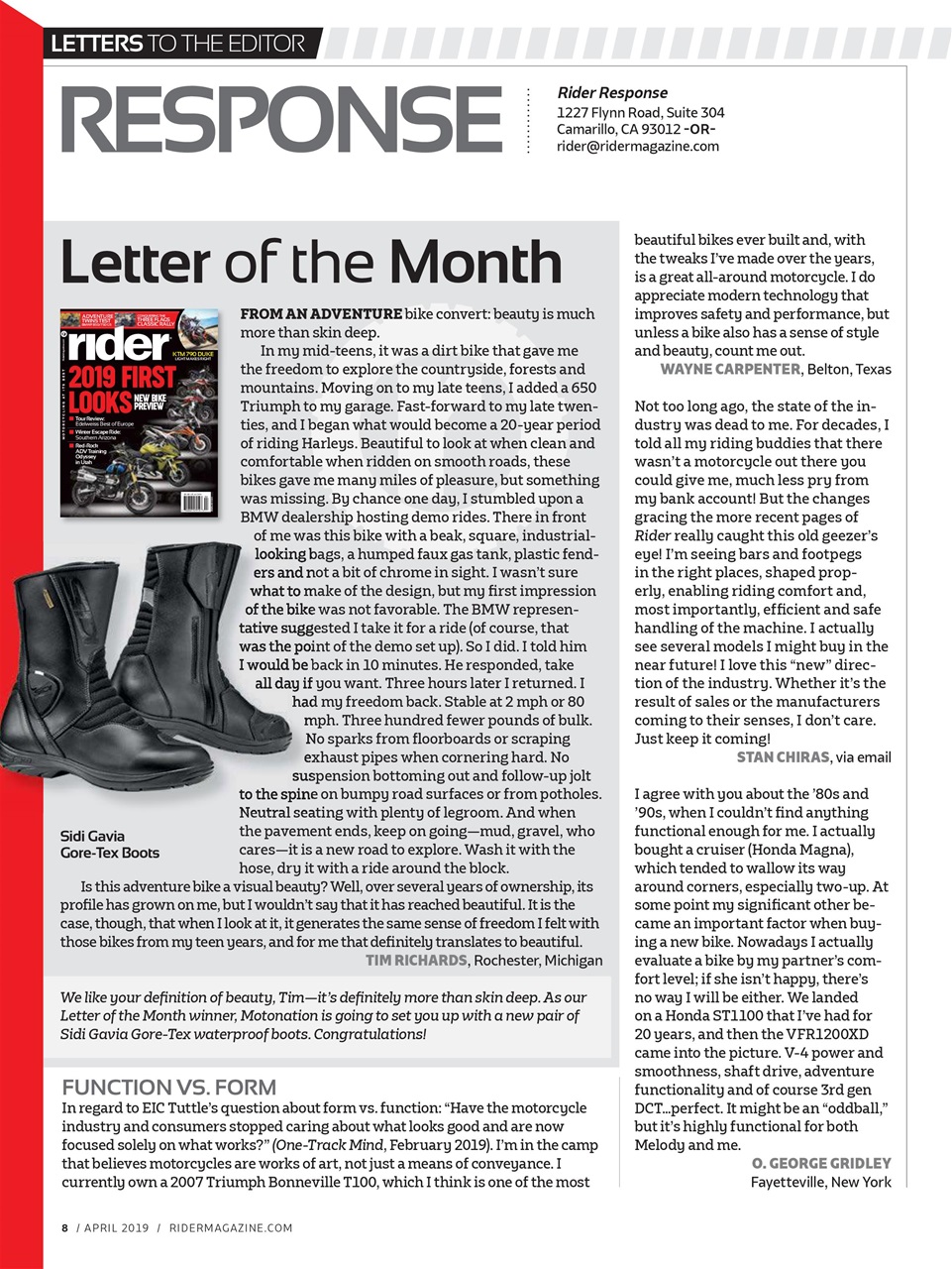 Rider Magazine Preview Pages