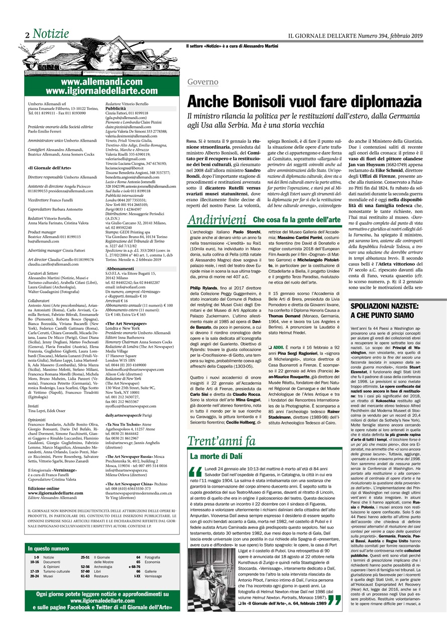 Il Giornale Dell’Arte Preview Pages