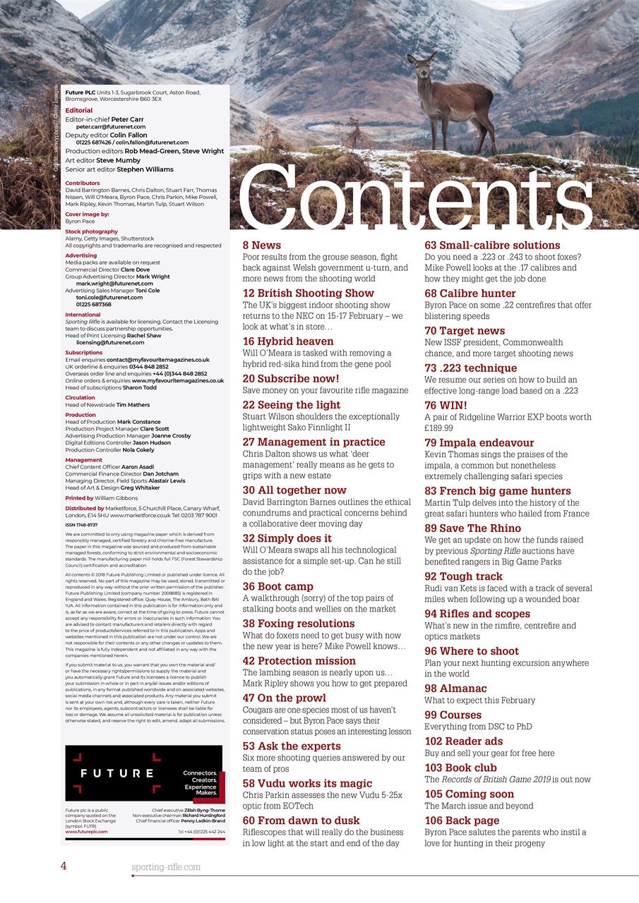 Sporting Rifle Preview Pages