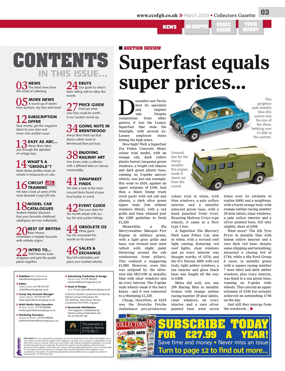 Collectors Gazette Preview Pages