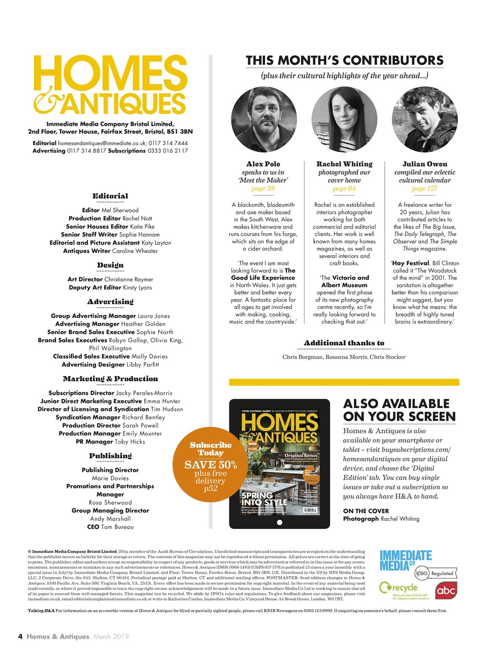 Homes & Antiques Magazine Preview Pages