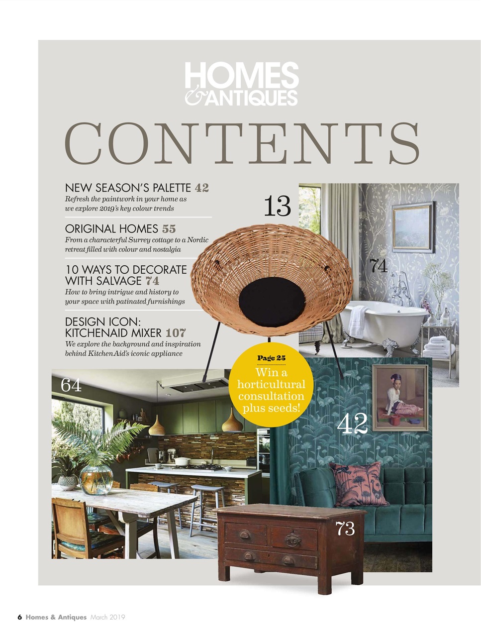 Homes & Antiques Magazine Preview Pages