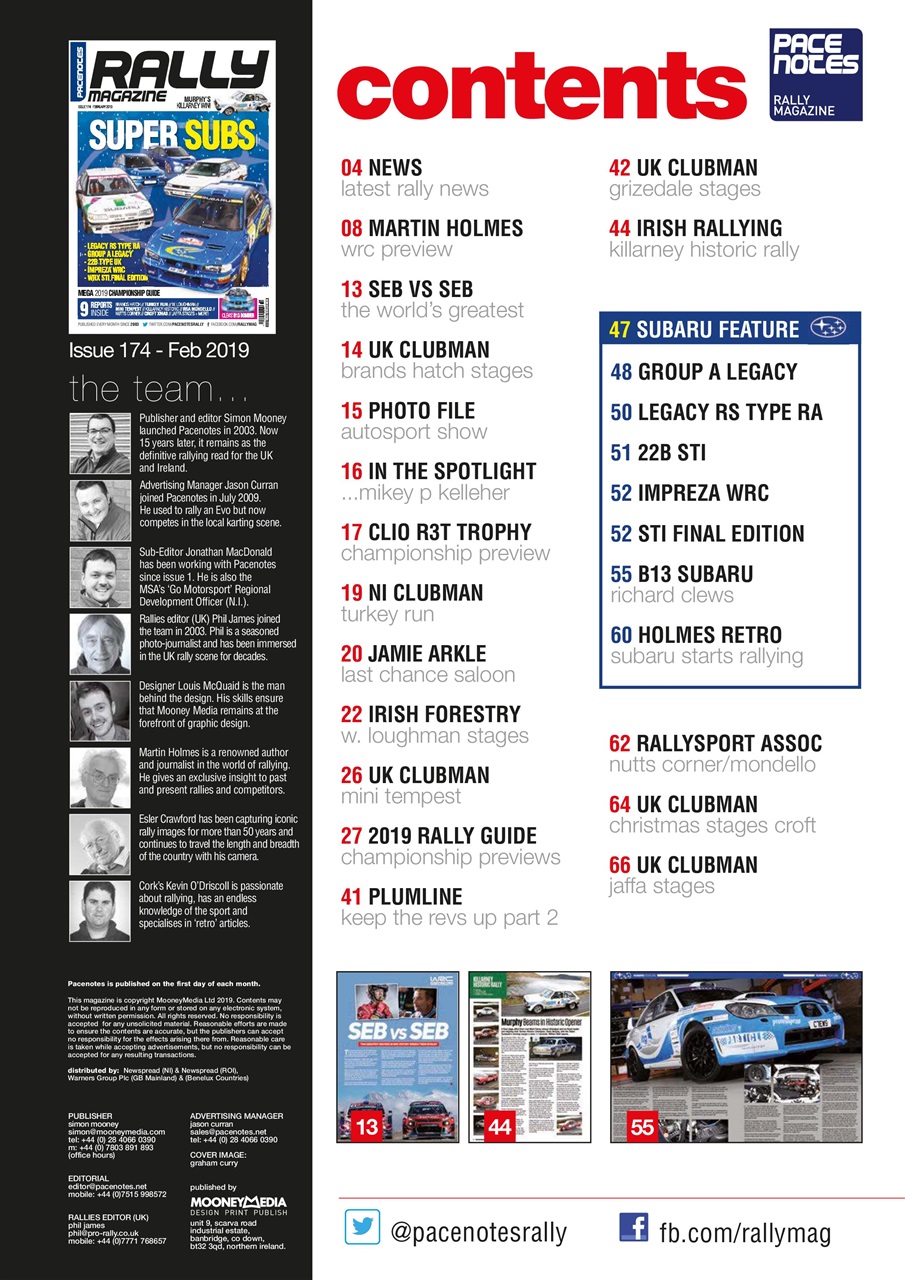 Pacenotes Rally magazine Preview Pages
