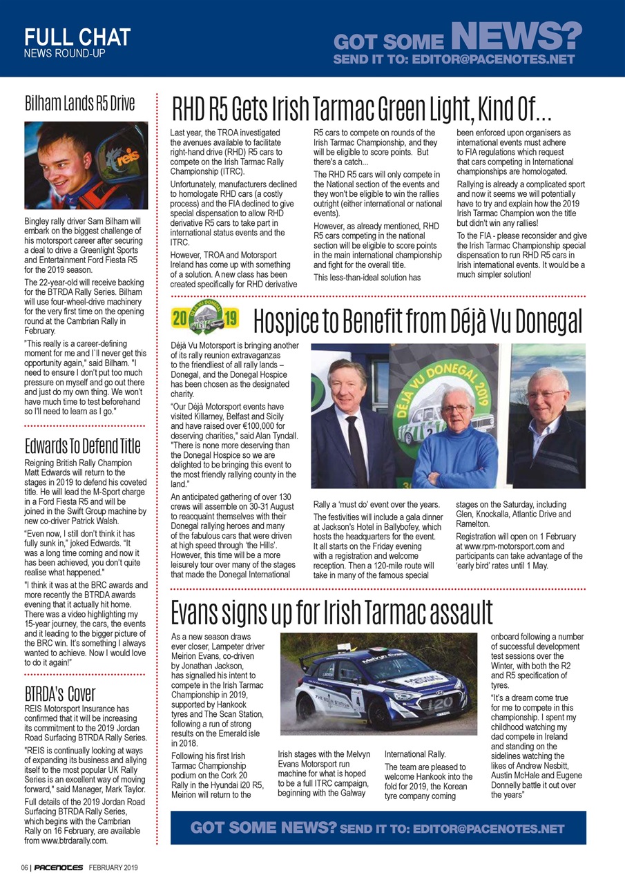 Pacenotes Rally magazine Preview Pages