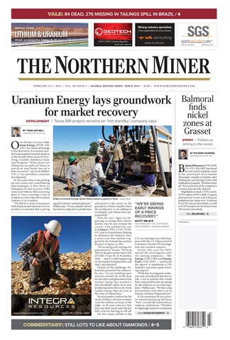 The Northern Miner issue Vol. 105 No. 3