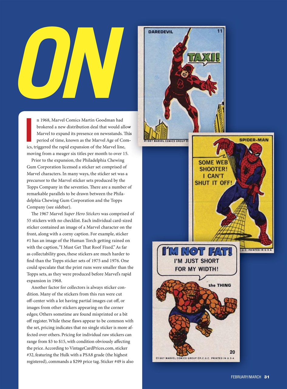 Non-Sport Update Magazine Preview Pages